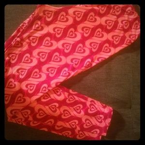 lularoe valentines heart leggings red pink tc
